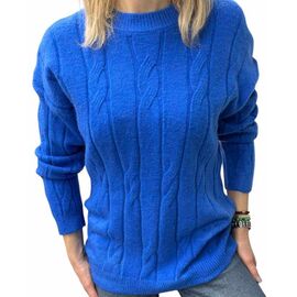 Фотография Свитер женский 25413 blue р.46-52 "Elena&Vika" недорого оптом от прямого поставщика