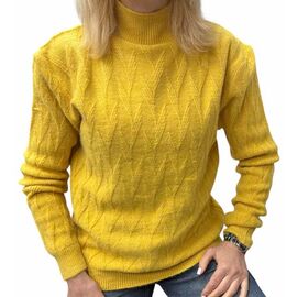 Фотография Свитер женский 26370 yellow р.48-52 "Elena&Vika" недорого оптом от прямого поставщика