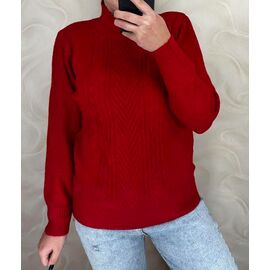 Фотография Свитер женский 24038 red р.44-48 "Elena&Vika" недорого оптом от прямого поставщика