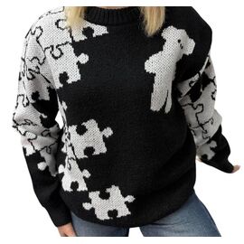 Фотография Свитер женский 25407 black р.46-52 "Elena&Vika" недорого оптом от прямого поставщика