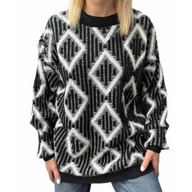 Фотография Свитер женский 25408 black р.48-56 "Elena&Vika" недорого оптом от прямого поставщика