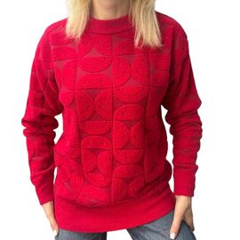 Фотография Свитер женский 25408-1 red р.48-54 "Elena&Vika" недорого оптом от прямого поставщика