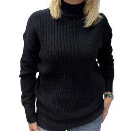 Фотография Свитер женский 24066 black р.44-52 "Elena&Vika" недорого оптом от прямого поставщика