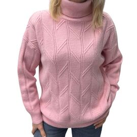 Фотография Свитер женский 24041 pink р.48-54 "Elena&Vika" недорого оптом от прямого поставщика