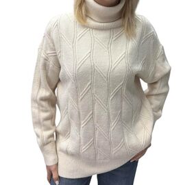 Фотография Свитер женский 24041 l.beige р.48-54 "Elena&Vika" недорого оптом от прямого поставщика