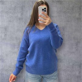 Фотография Свитер женский 25515 blue р.46-52 "Elena&Vika" недорого оптом от прямого поставщика