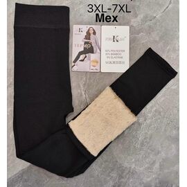 Фотография Лосины женские тёплые 2010 black р.3XL-7XL "WELL" недорого оптом от прямого поставщика