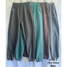 Фотография Штаны спортивные женские тёплые 2109-2 mix р.52-60 "WELL" недорого оптом от прямого поставщика