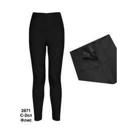 Фотография Лосины женские тёплые 2671 black р.S-3XL "WELL" недорого оптом от прямого поставщика