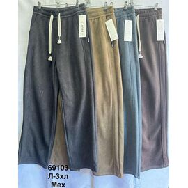 Фотография Штаны спортивные женские тёплые 69103 beige р.M-2XL "WELL" недорого оптом от прямого поставщика