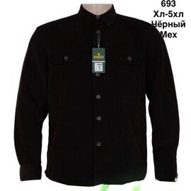 Сорочка чоловіча тепла 693 black р.XL-5XL "WELL" недорого оптом від прямого постачальника