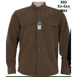 Сорочка чоловіча тепла 693 brown р.XL-5XL "WELL" недорого оптом від прямого постачальника