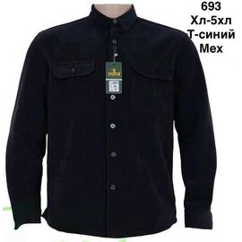 Сорочка чоловіча тепла 693 navy р.XL-5XL "WELL" недорого оптом від прямого постачальника