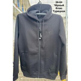 Кофта спортивна чоловіча MH421 black р.56-64 "WELL" недорого оптом від прямого постачальника