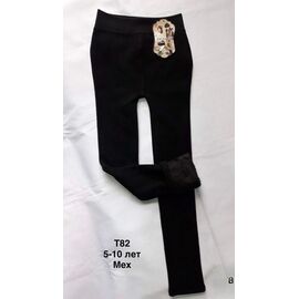 Фотография Лосины детские тёплые на девочку T82 black р.5-10 "WELL" недорого оптом от прямого поставщика