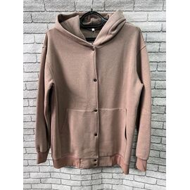 Фотография Кофта спортивная женская тёплая 17 beige р.42-46 "VALENTINA" недорого оптом от прямого поставщика