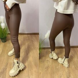 Фотография Лосины женские тёплые 807 brown р.42-52 "VALENTINA" недорого оптом от прямого поставщика