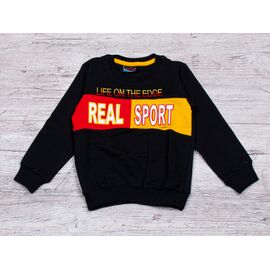 Фотография Свитшот детский на мальчика 829 black р.4-7 "Rain" недорого оптом от прямого поставщика