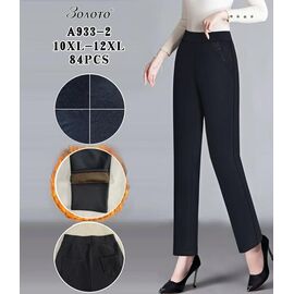 Фотография Штаны женские утеплённые A933-2 grey р.10XL-12XL "Hoan" недорого оптом от прямого поставщика