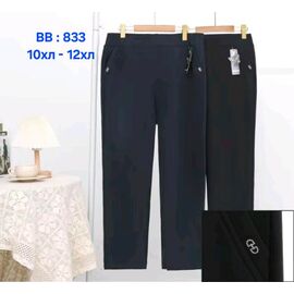 Фотография Штаны женские утеплённые BB833 black р.10XL-12XL "Hoan" недорого оптом от прямого поставщика