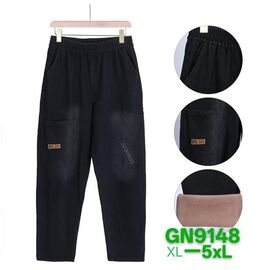 Фотография Штаны женские утеплённые GN9148 black р.XL-5XL "Hoan" недорого оптом от прямого поставщика
