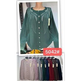 Фотография Кофта женская тёплая 5042 mix р.54-58 "PALMIRA" недорого оптом от прямого поставщика