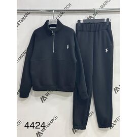 Фотография Костюм спортивный женский 4424 black р.S-L "Delviago" недорого оптом от прямого поставщика