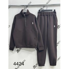 Фотография Костюм спортивный женский 4424 brown р.S-L "Delviago" недорого оптом от прямого поставщика