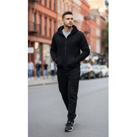 Фотография Костюм спортивный мужской DL515 black р.46-54 "Delviago" недорого оптом от прямого поставщика