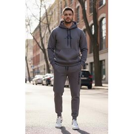 Костюм спортивний чоловічий DL582 grey р.48-54 "Delviago" недорого оптом від прямого постачальника