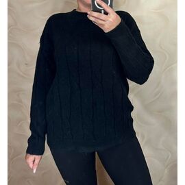 Светр жіночий 24055 black р.48-52 "PULSE" недорого оптом від прямого постачальника