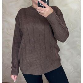 Светр жіночий 24055 brown р.48-52 "PULSE" недорого оптом від прямого постачальника