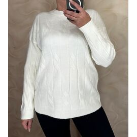 Светр жіночий 24055 white р.48-52 "PULSE" недорого оптом від прямого постачальника