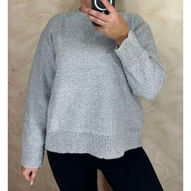 Светр жіночий 24058 grey р.46-50 "PULSE" недорого оптом від прямого постачальника