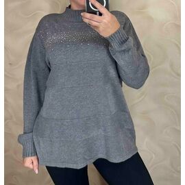 Светр жіночий 24070 d.grey р.50-56 "PULSE" недорого оптом від прямого постачальника