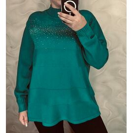 Светр жіночий 24070 green р.50-56 "PULSE" недорого оптом від прямого постачальника