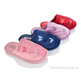 Фотография Тапки женские для дома Весна/осень L1878 mix (12 пар р.36-41) "Elmob" недорого оптом от прямого поставщика