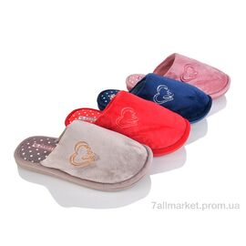 Фотография Тапки женские для дома Весна/осень L1879 mix (12 пар р.36-41) "Elmob" недорого оптом от прямого поставщика