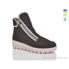 Фотография Ботинки женские стильные зима N1771  коричневий (9 пар р.37-42) "Lot Shoes" недорого оптом от прямого поставщика