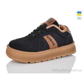 Фотография Кроссовки женские модные зима 5108 чорний (8 пар р.36-41) "Lot Shoes" недорого оптом от прямого поставщика