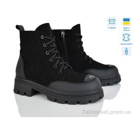 Фотография Ботинки женские стильные зима 682 чорний з. (6 пар р.36-41) "Mona Lisa" недорого оптом от прямого поставщика