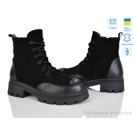 Фотография Ботинки женские стильные зима 682-1 чорний з. (6 пар р.36-41) "Mona Lisa" недорого оптом от прямого поставщика