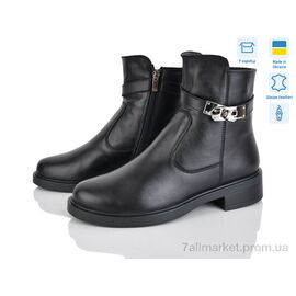 Фотография Ботинки женские стильные зима 627 чорний к. (6 пар р.36-41) "Mona Lisa" недорого оптом от прямого поставщика