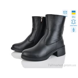 Фотография Ботинки женские стильные зима 194 чорний к. (6 пар р.38-43) "Mona Lisa" недорого оптом от прямого поставщика