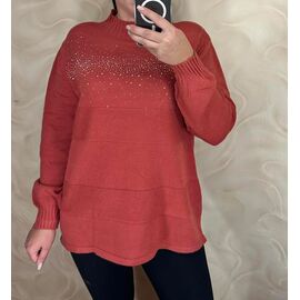 Светр жіночий 24070 terrakot р.50-56 "PULSE" недорого оптом від прямого постачальника