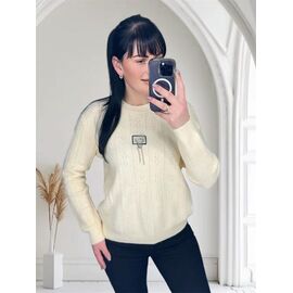 Светр жіночий 25415 l.beige р.46-50 "PULSE" недорого оптом від прямого постачальника