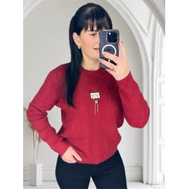 Светр жіночий 25415 wine р.46-50 "PULSE" недорого оптом від прямого постачальника