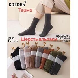 Фотография Носки женские тёплые B2630-2 mix р.37-41 "Корона" недорого оптом от прямого поставщика