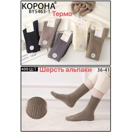 Фотография Носки женские тёплые BY5463-1 mix р.36-41 "Корона" недорого оптом от прямого поставщика