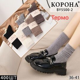 Фотография Носки женские тёплые BY5500-2 mix р.36-41 "Корона" недорого оптом от прямого поставщика